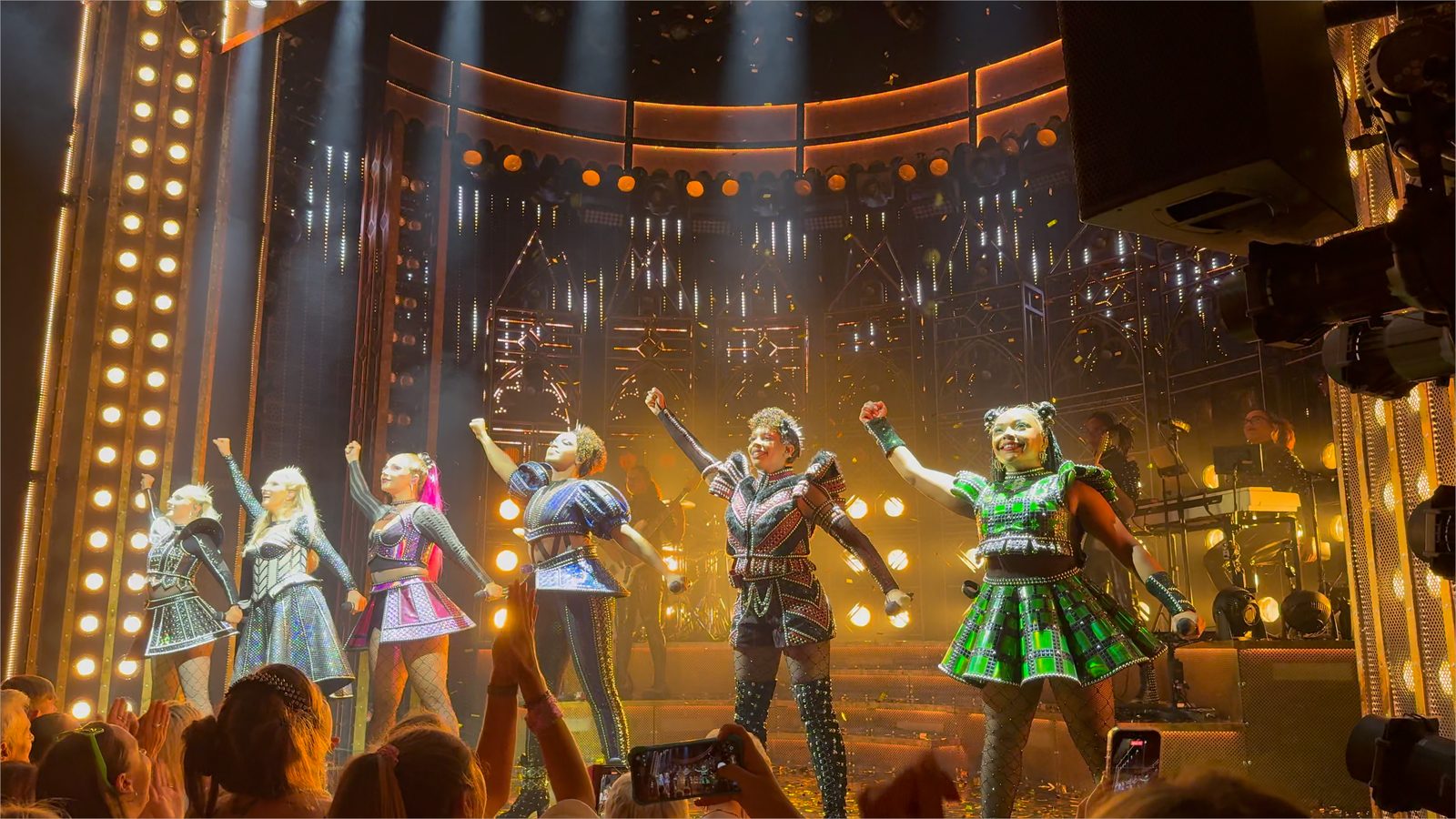 A West End curtain call seen from the audience